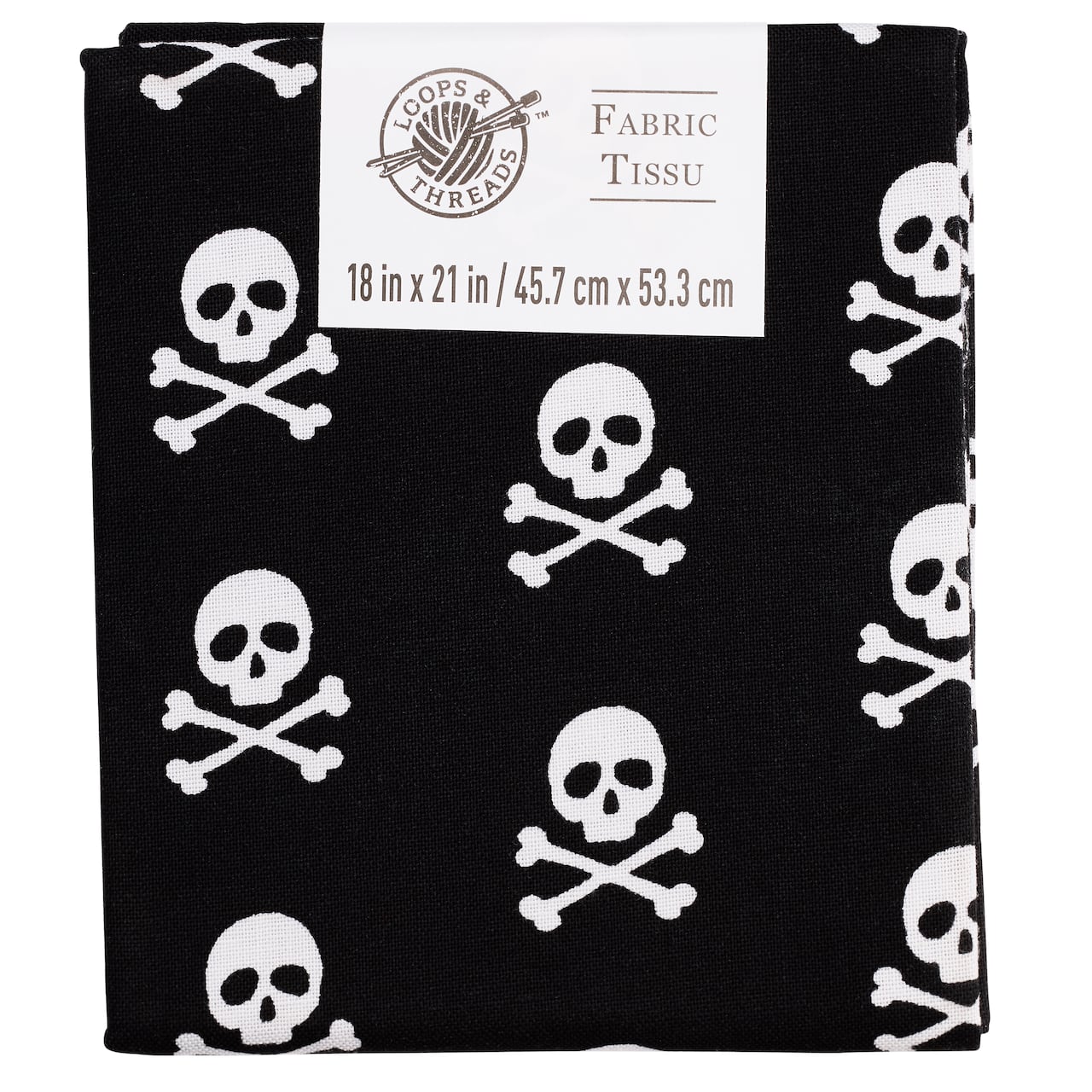 Black Skull Fabric By Loops & Threads®
